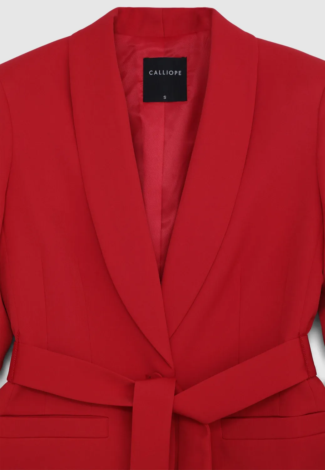 Calliope blazer femme col châle ceinture un bouton