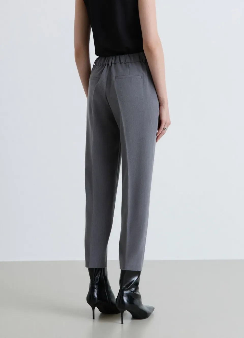 Calliope pantalon droit pinces femme taille élastique