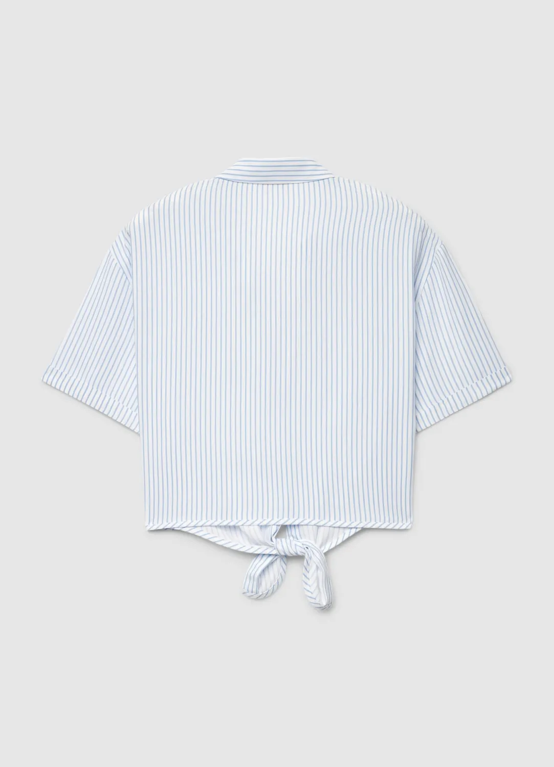 Calliope chemise rayée nœud manches courtes femme