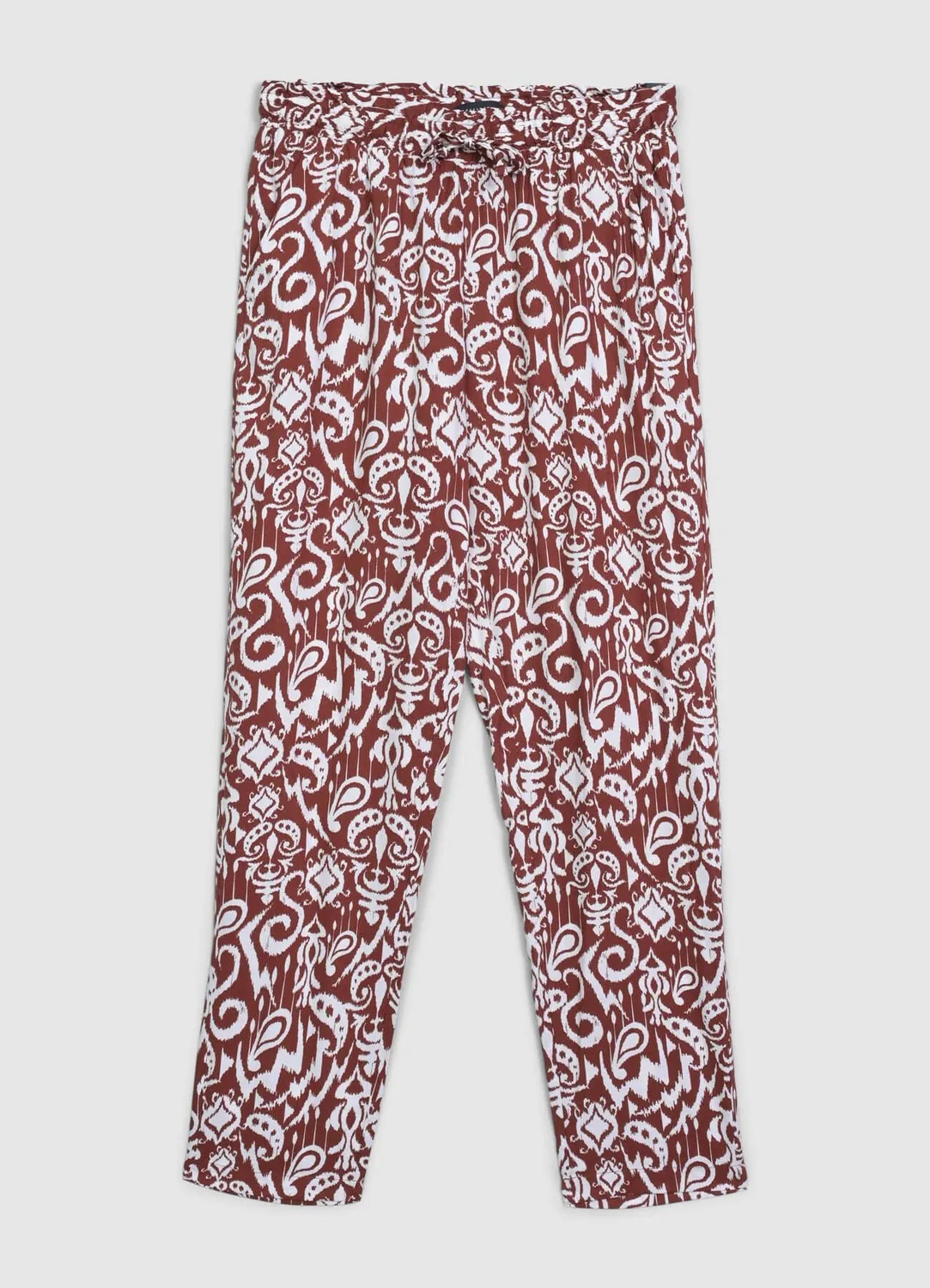 Calliope pantalon imprimé femme cordon taille regular