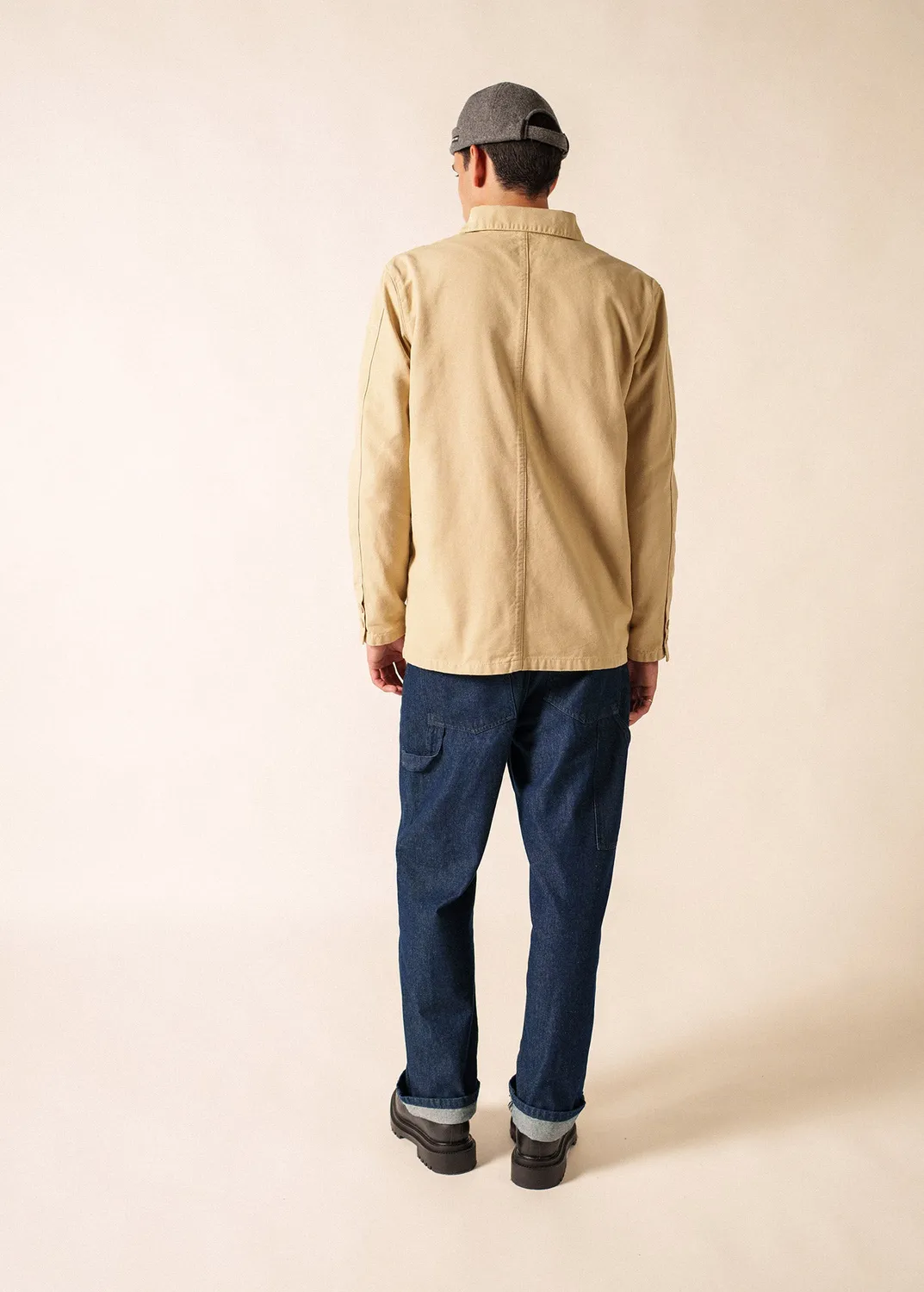 Saint James Sirocco veste coton sable coupe droite