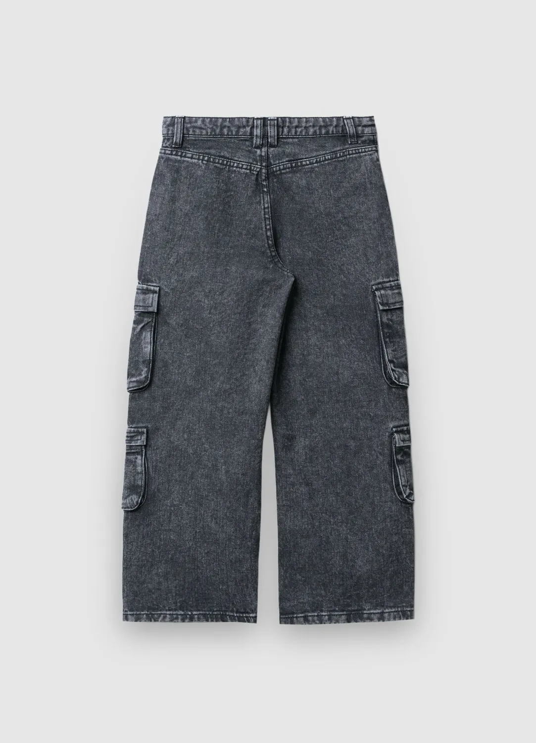 Calliope jean cargo acid wash fille coton