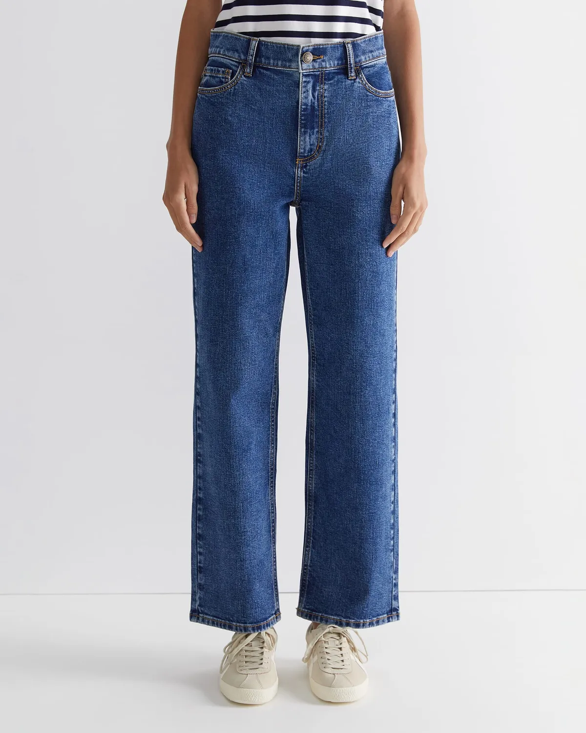 SPORTSCRAFT Bec jean droit femme coton stretch taille haute
