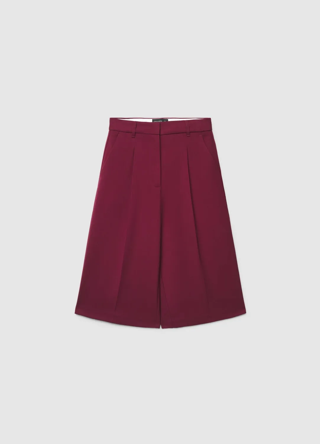 Calliope bermuda long pinces taille haute femme