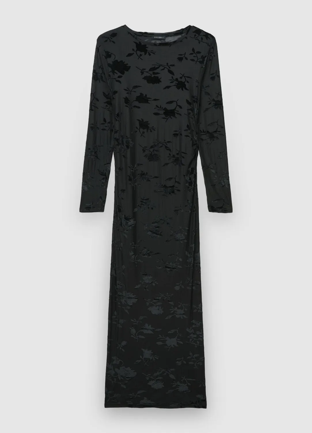 Calliope robe longue fleurs velours femme