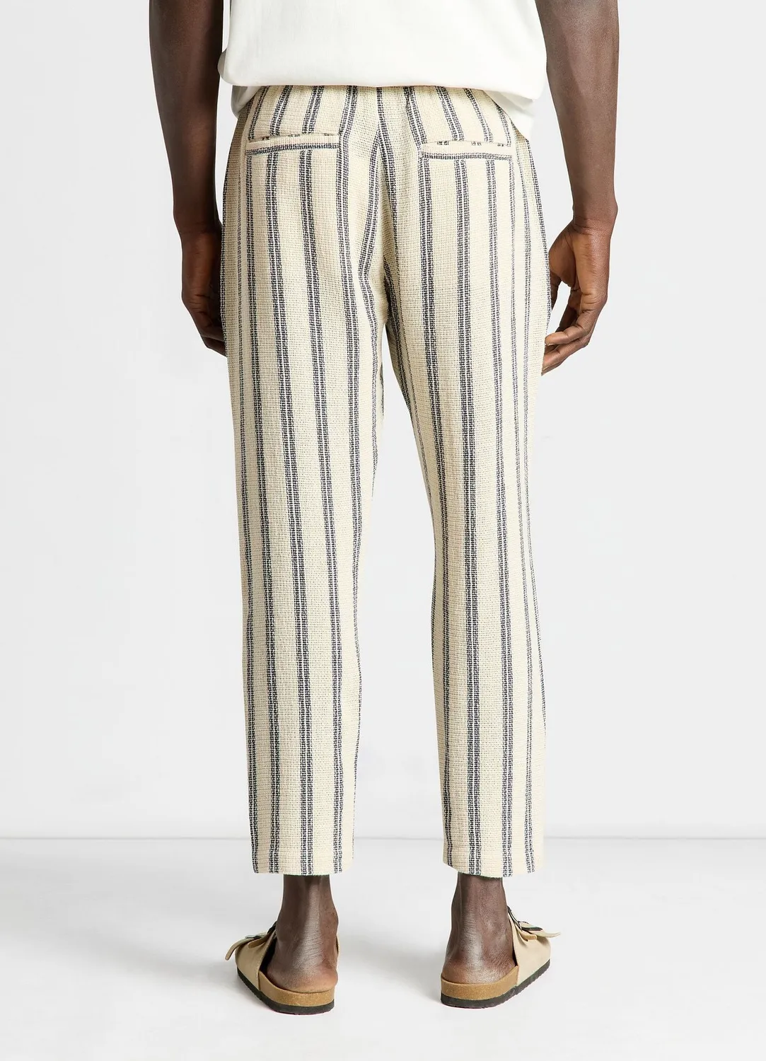 Calliope pantalon jogger rayé homme cordon
