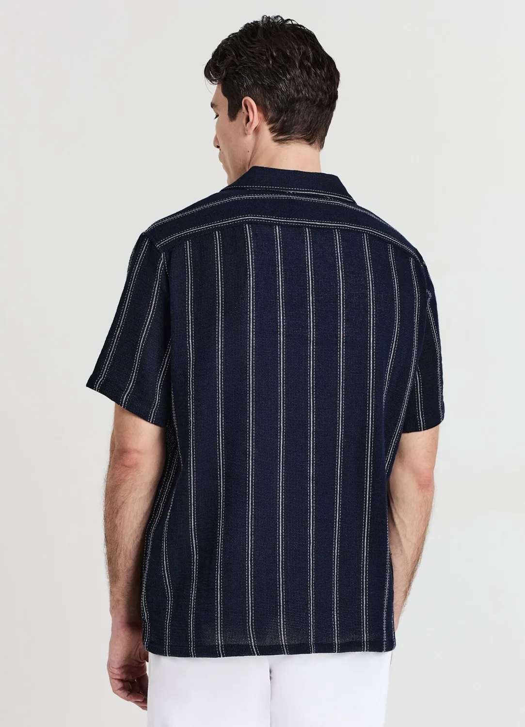 Calliope chemise homme rayée coton manches courtes