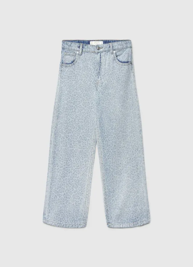Calliope jean droit fille imprimé animalier coton