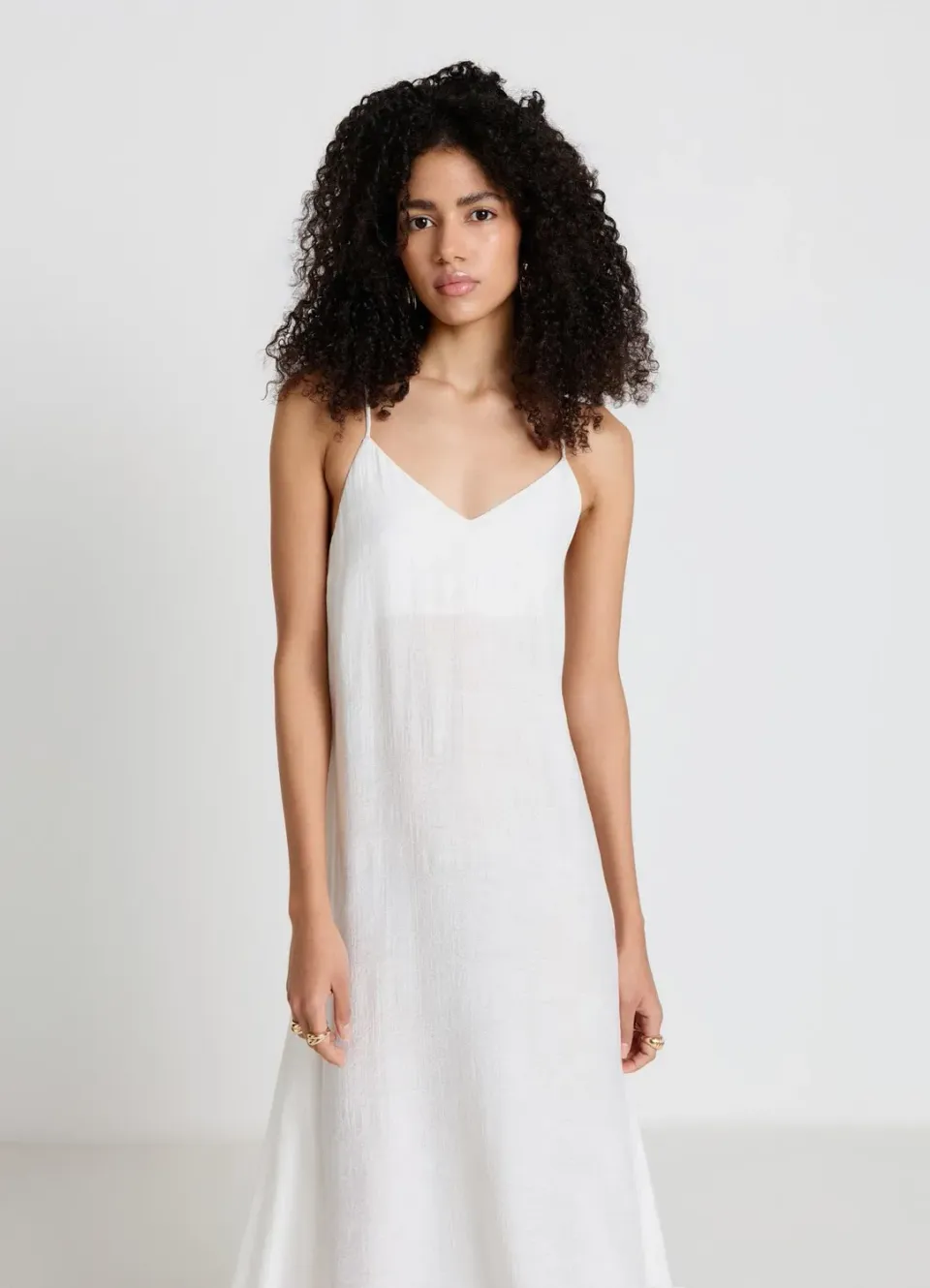 Calliope Robe longue jacquard femme bretelles fines