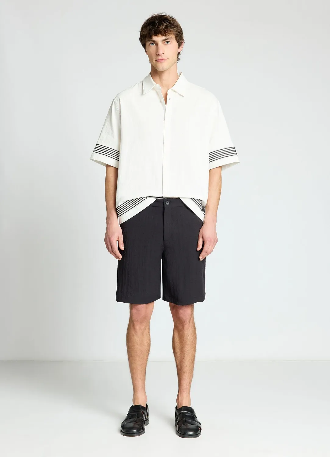 Calliope bermuda chino froissé uni homme