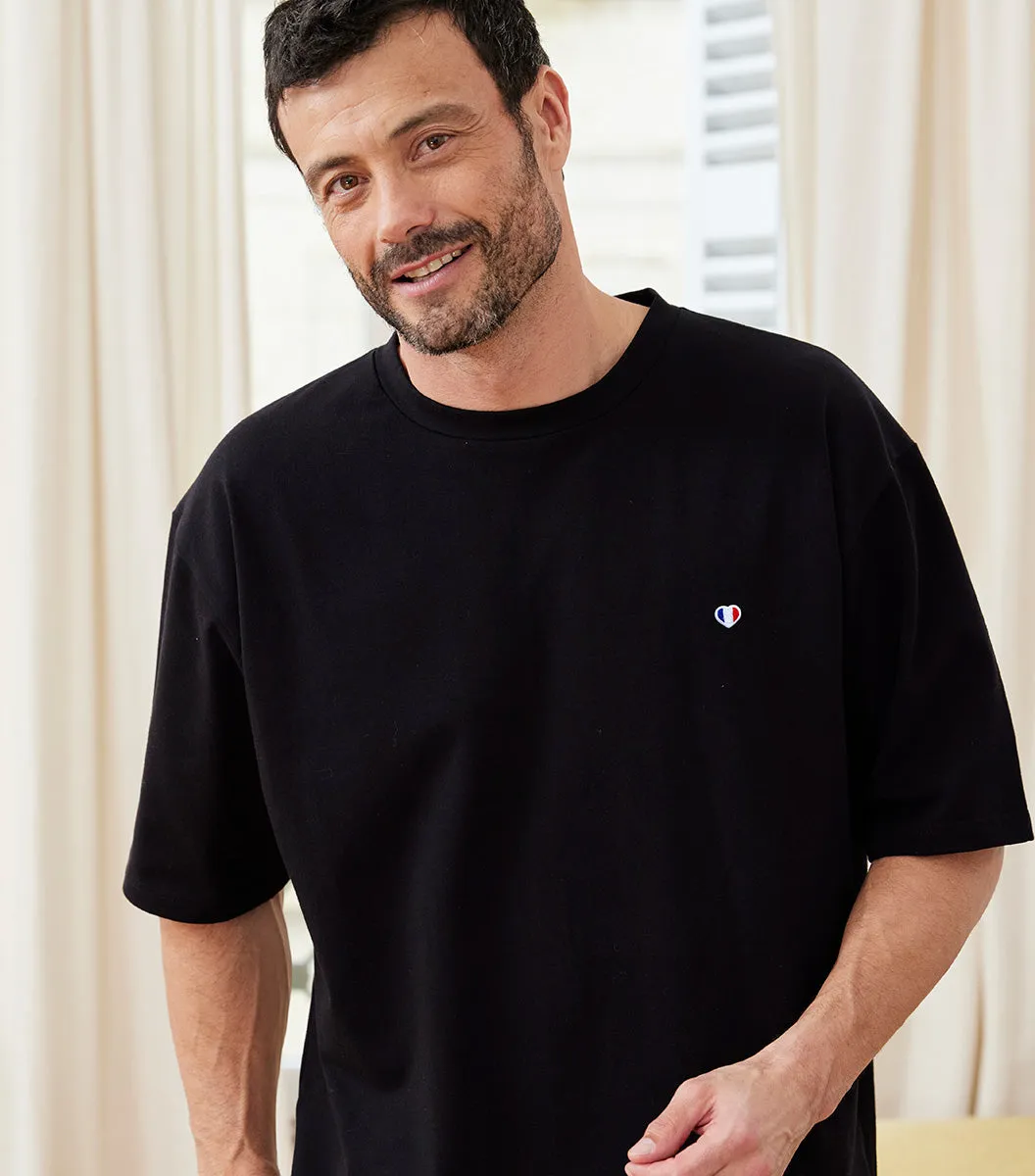 Cocorico Iconique t-shirt oversize homme noir 230g