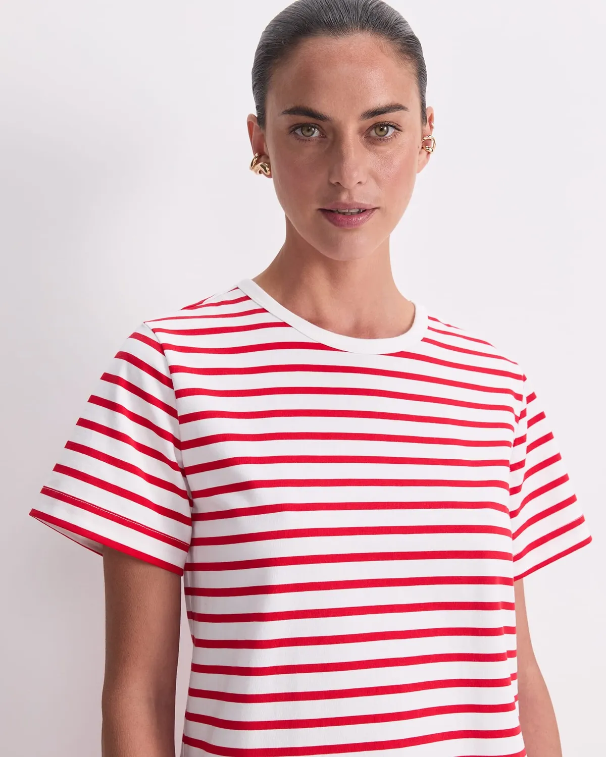 Sportscraft Karly Stripe Tee t-shirt coton rayé col rond femme