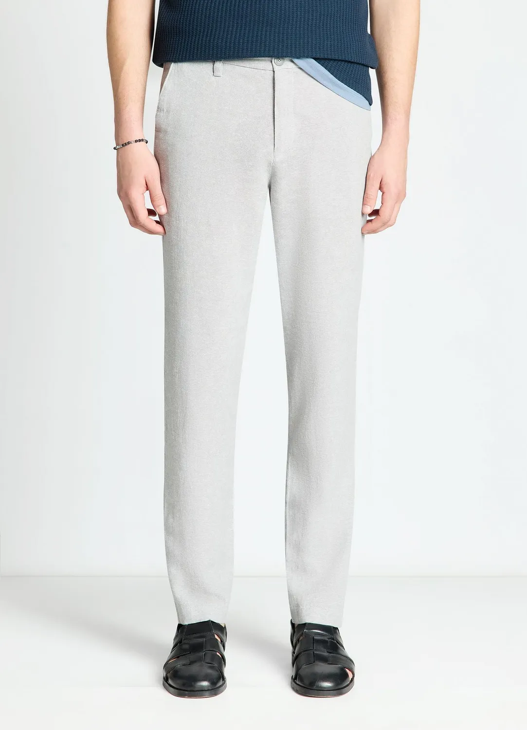 Calliope chino lin pantalon homme coupe regular