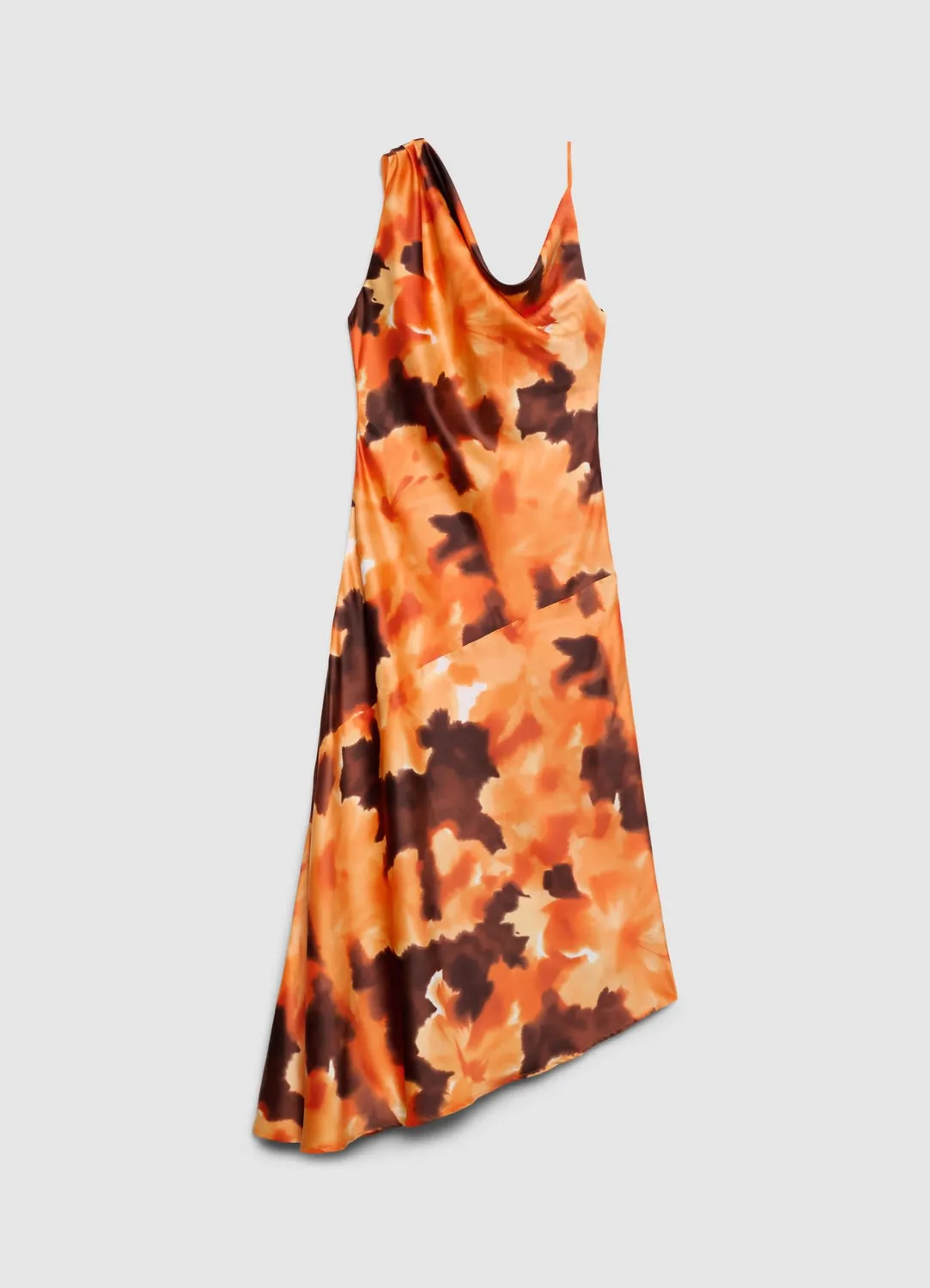 Calliope Robe tie-dye femme satinée une épaule