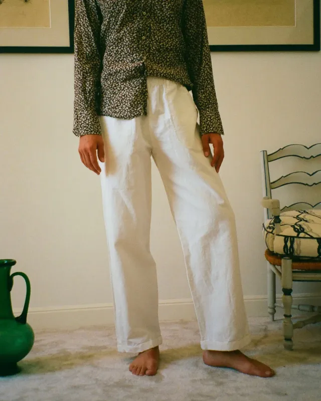 EREVAN Mistral pantalon canvas blanc coton