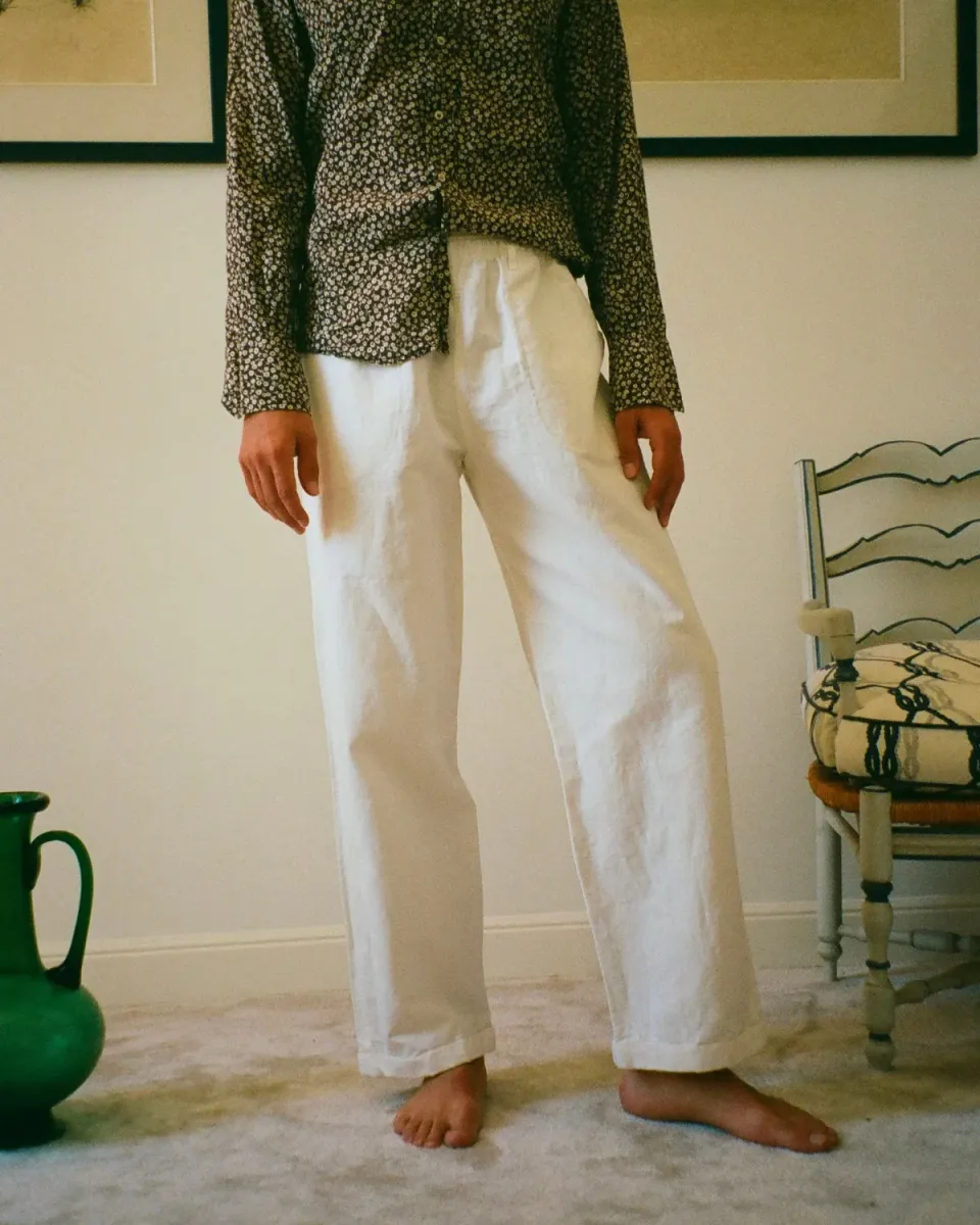 EREVAN Mistral pantalon canvas blanc coton