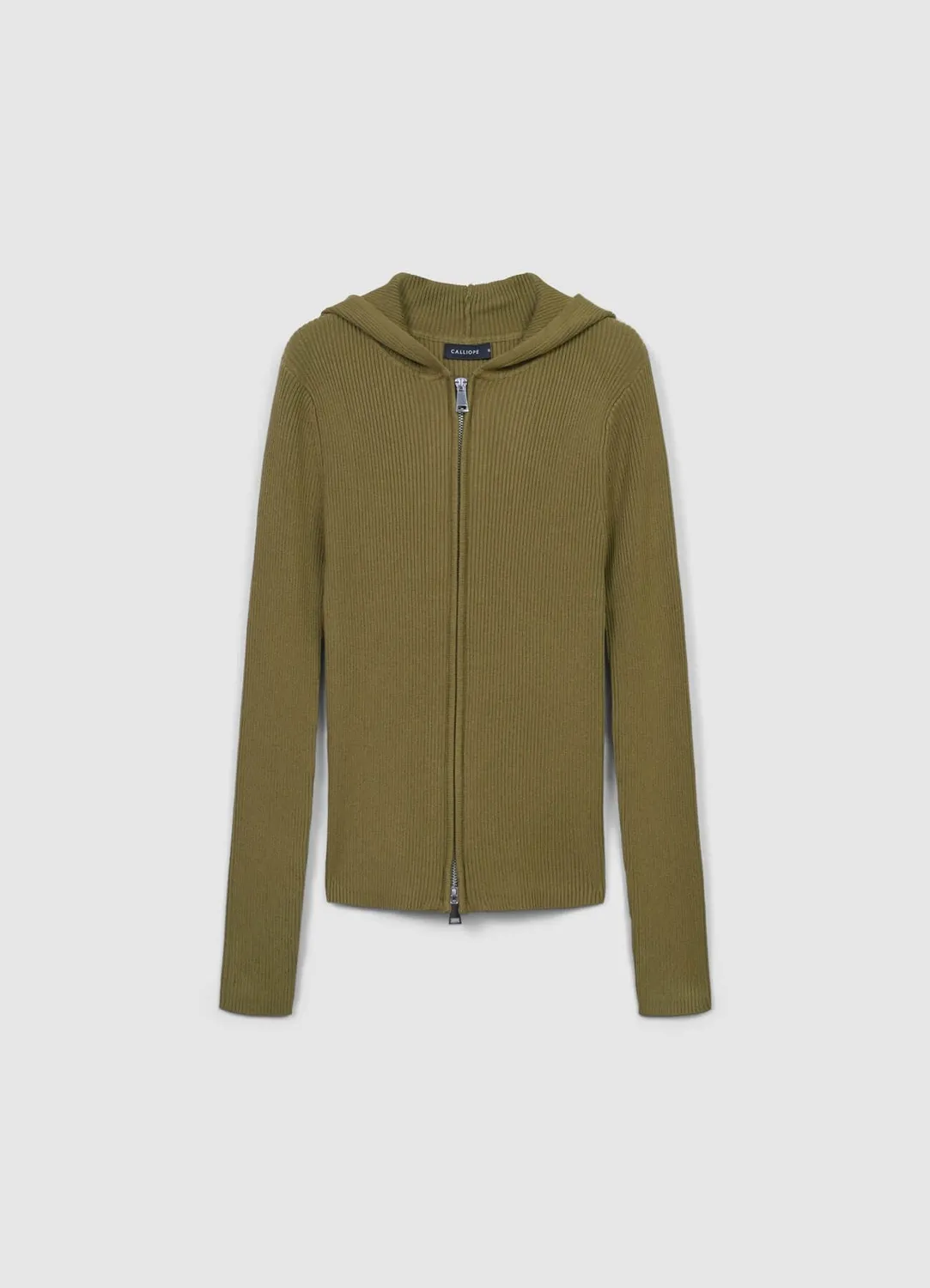 Calliope cardigan femme capuche zippé à côtes