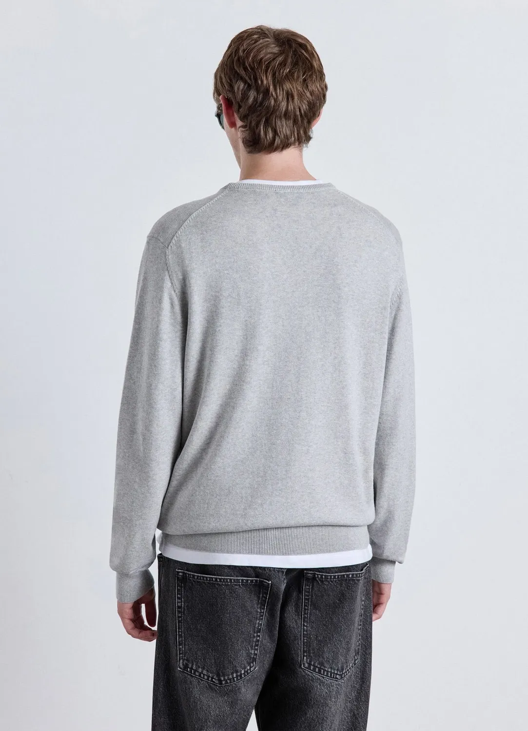 Calliope pull col rond homme uni manches longues