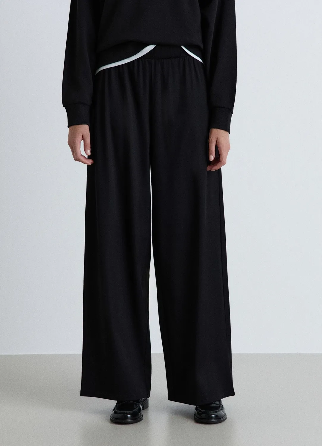 Calliope pantalon large taille élastique femme