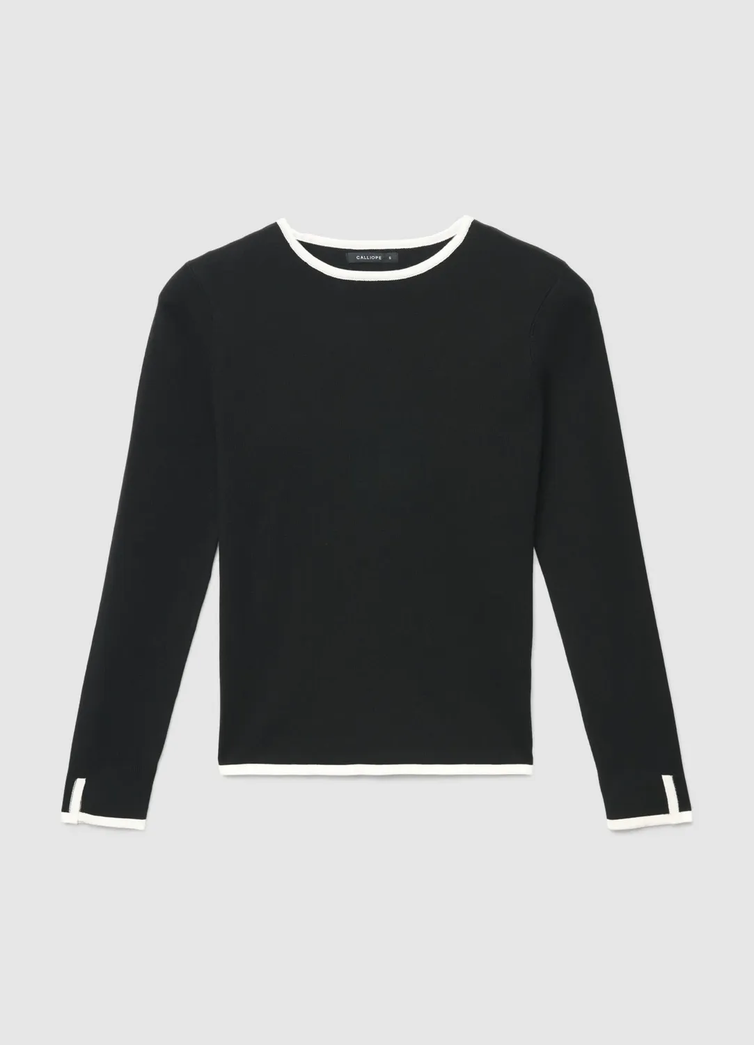 Calliope Profils pull col rond contraste femme