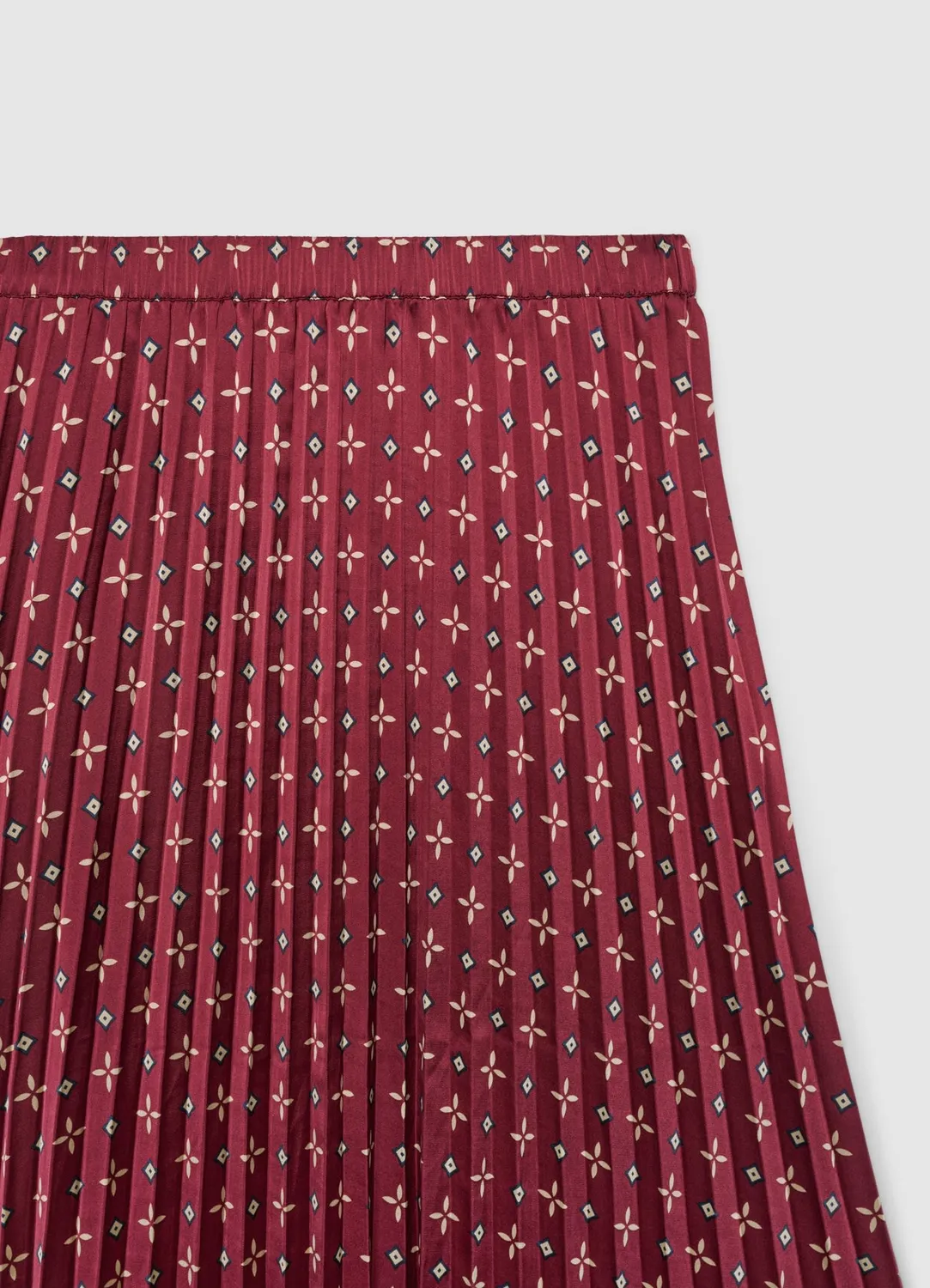 Calliope jupe femme plissée midi imprimée satin
