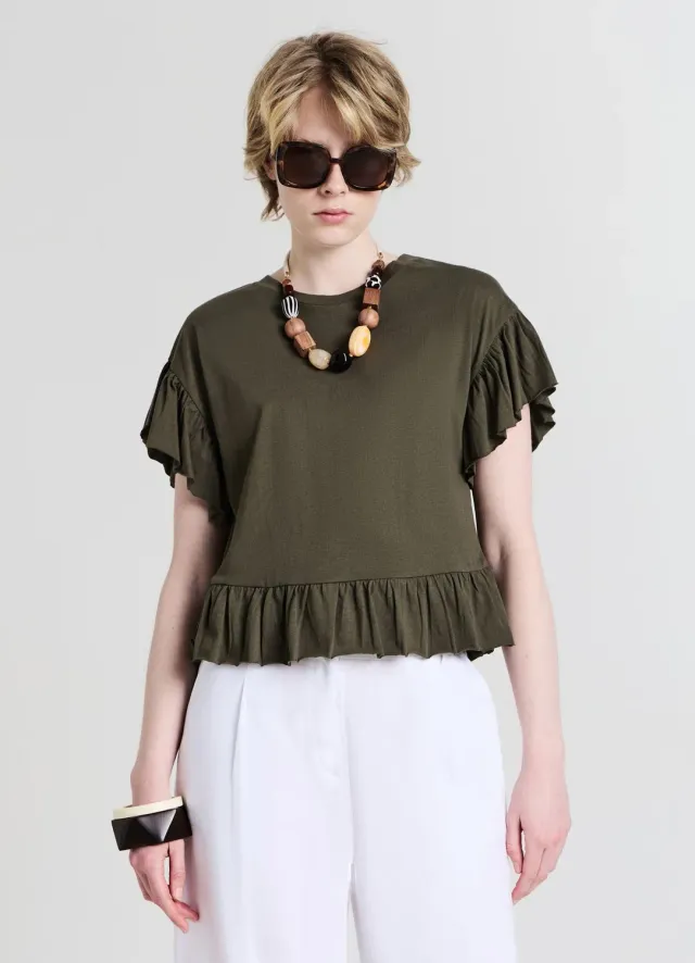 Calliope T-shirt volants coton femme regular