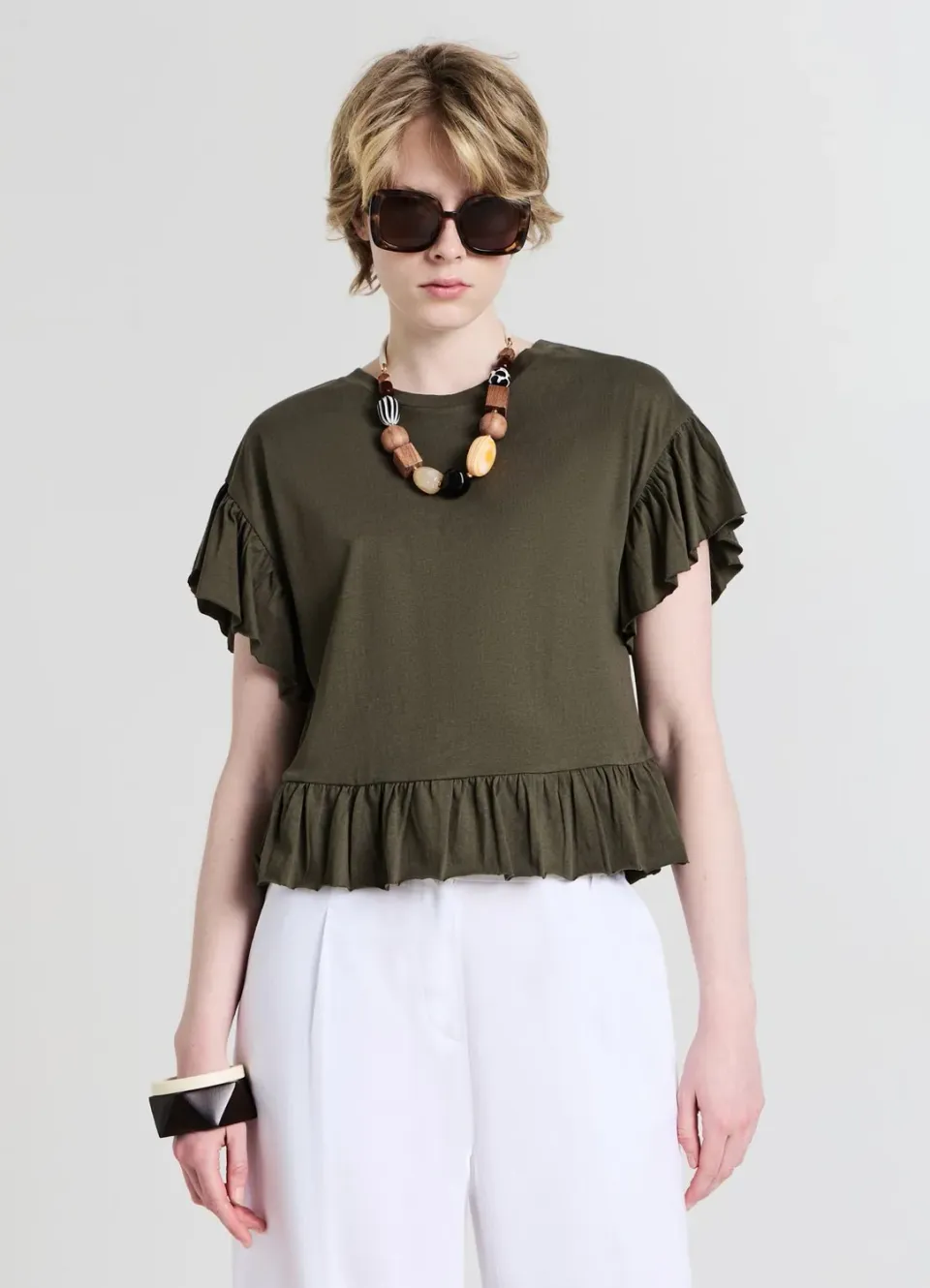 Calliope T-shirt volants coton femme regular