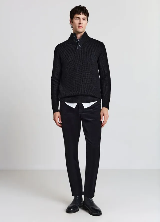 Calliope pull col montant boutons homme taille L
