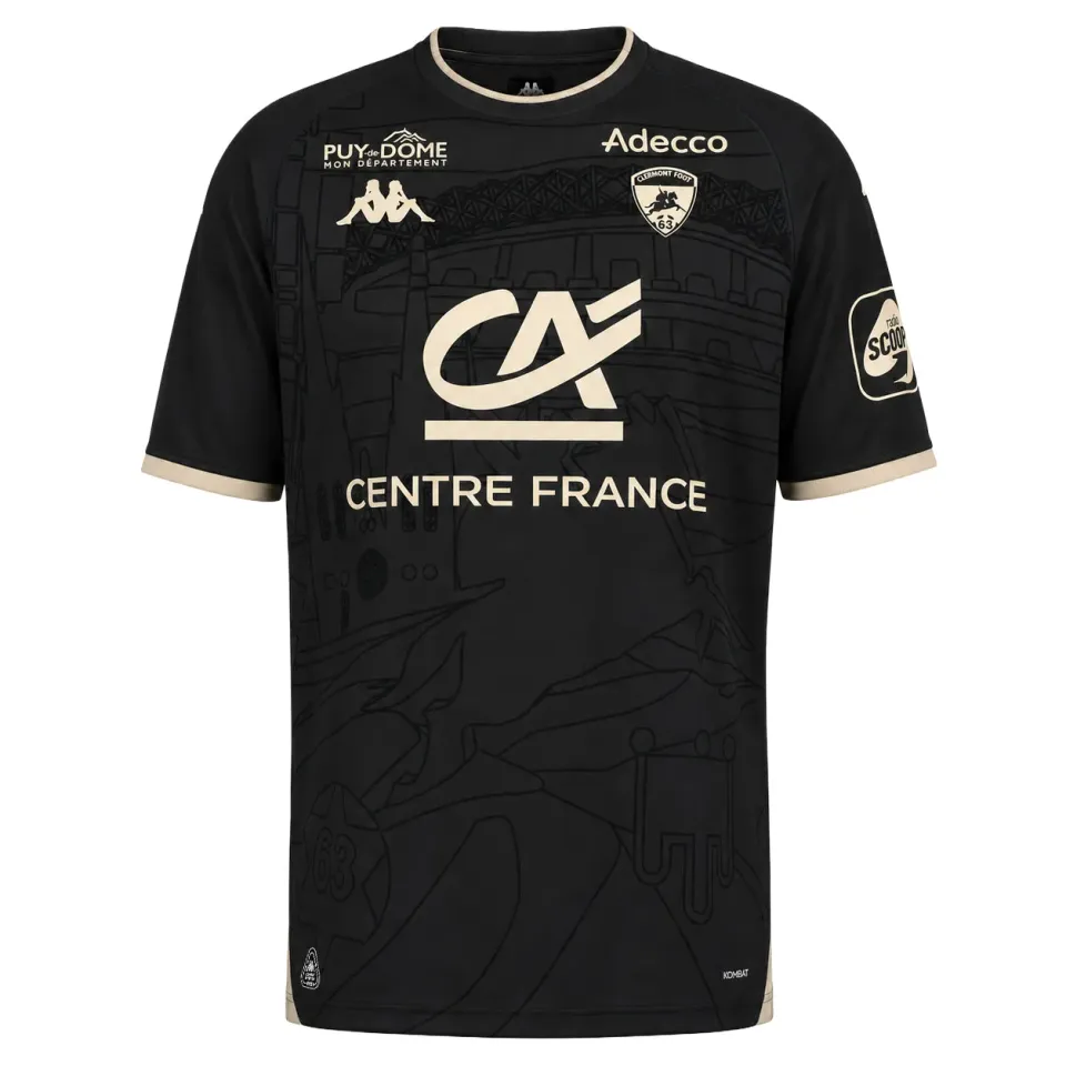 Kappa Kombat Third maillot Clermont Foot gris enfant