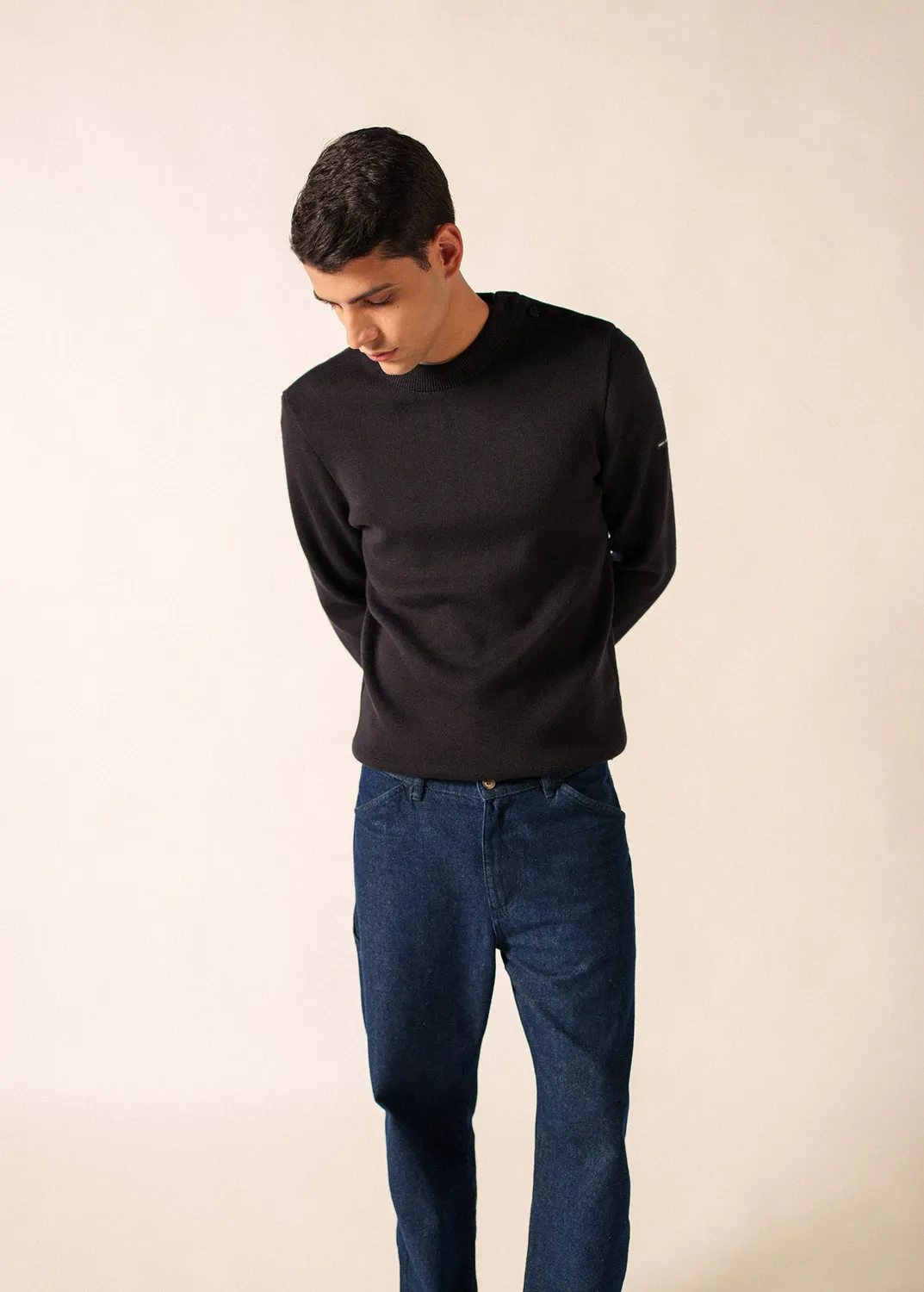 Saint James Galiote pull marin navy laine