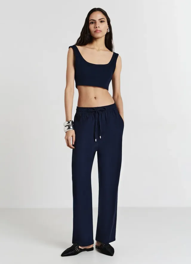 Calliope Jogger femme mélange lin uni
