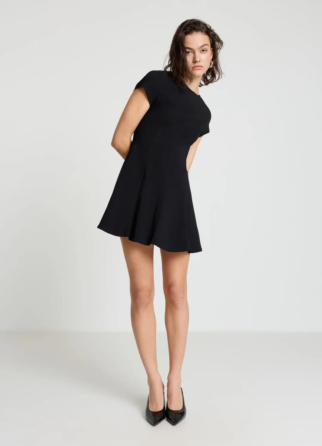 Calliope robe évasée femme jupe godets manches courtes