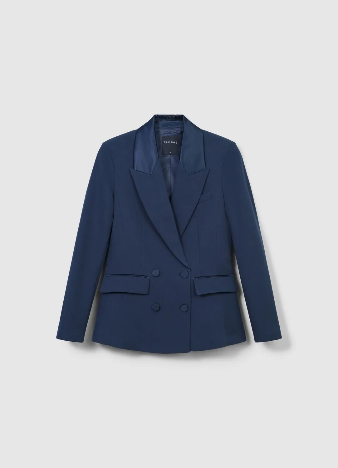 Calliope veste double boutonnage satin femme