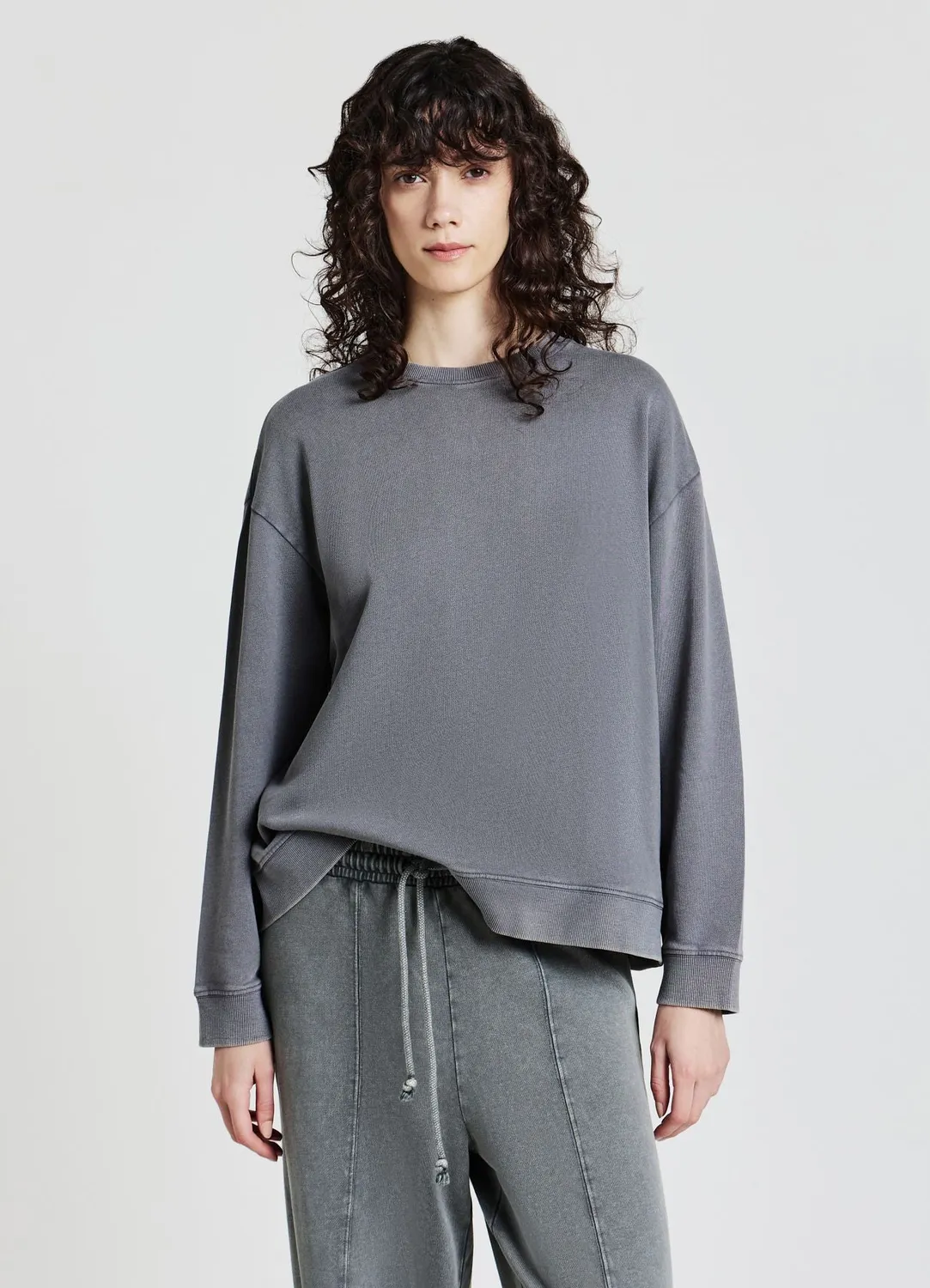 Calliope sweat col rond femme oversize coton