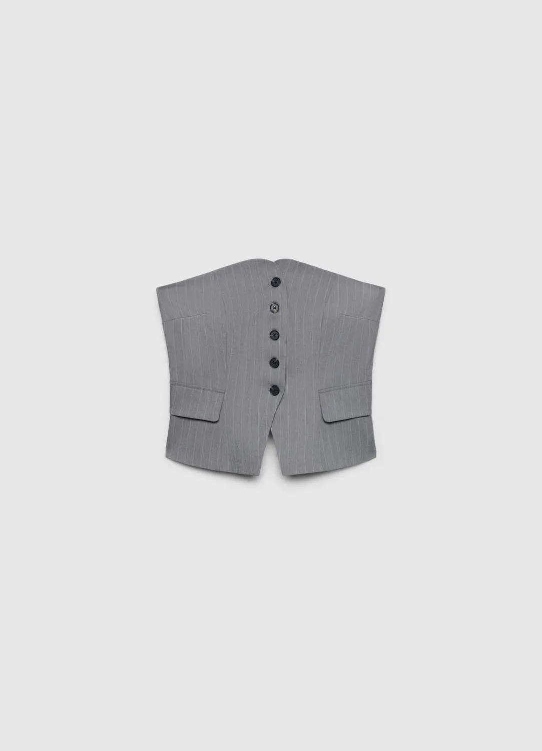 Calliope Atelier gilet bandeau rayé femme boutons