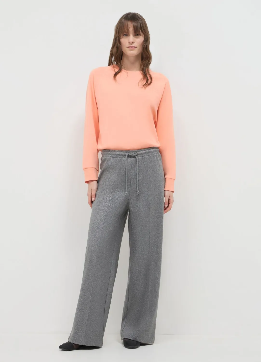 Calliope pantalon palazzo luminescent femme taille haute