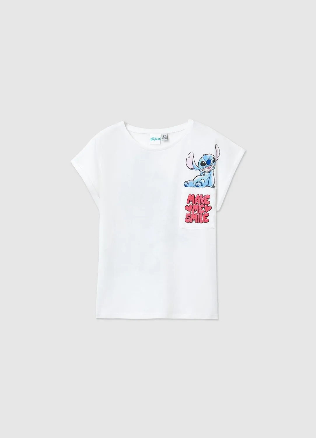 Calliope t-shirt Stitch fille manches courtes poche