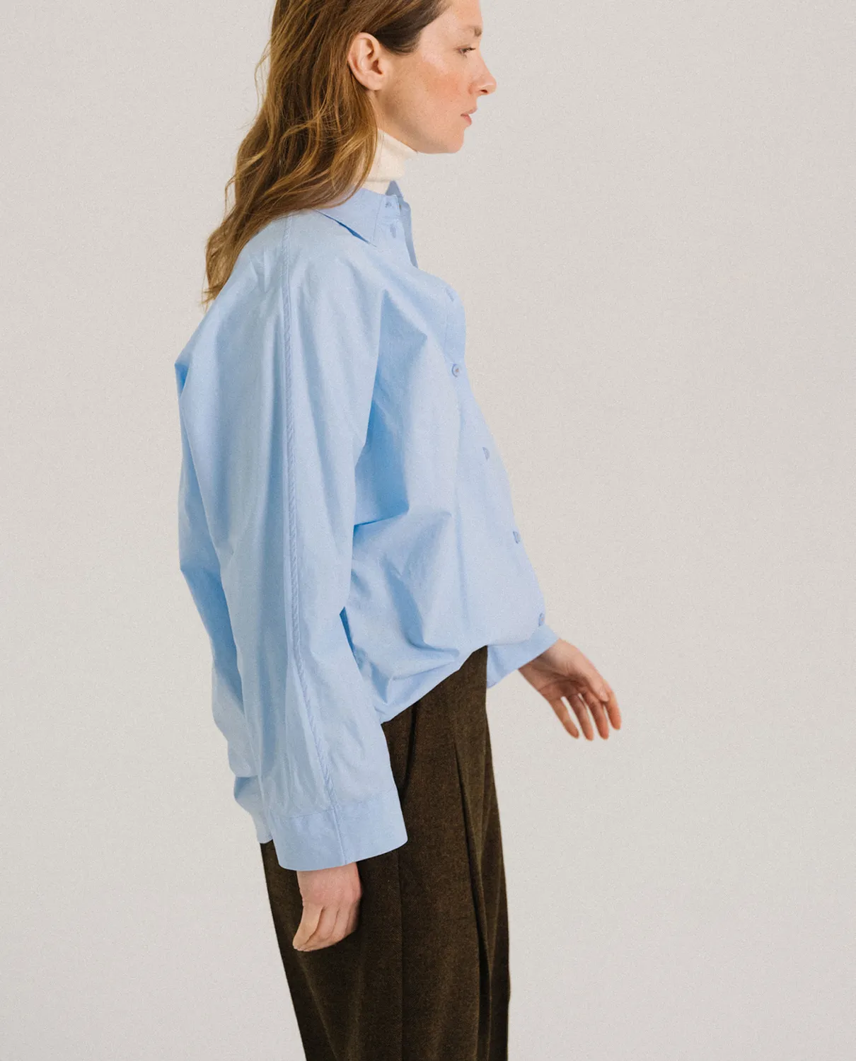 Tinsels Faune Ciel chemise coton popeline brodée