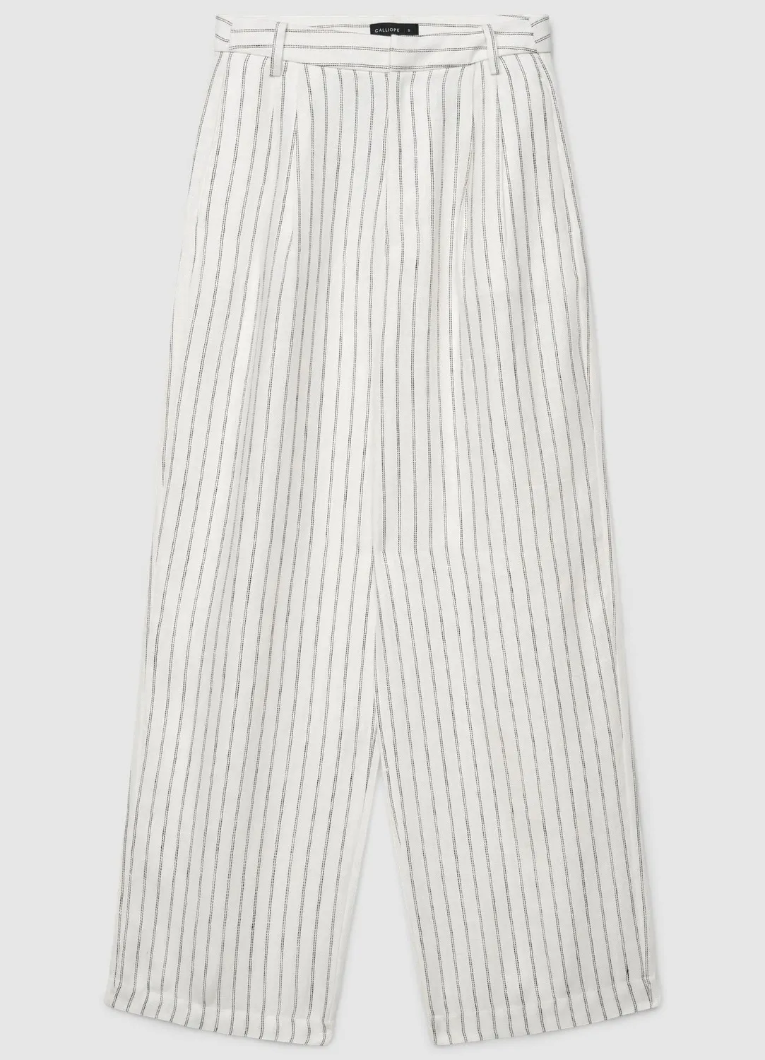 Calliope pantalon palazzo femme rayé en lin taille S
