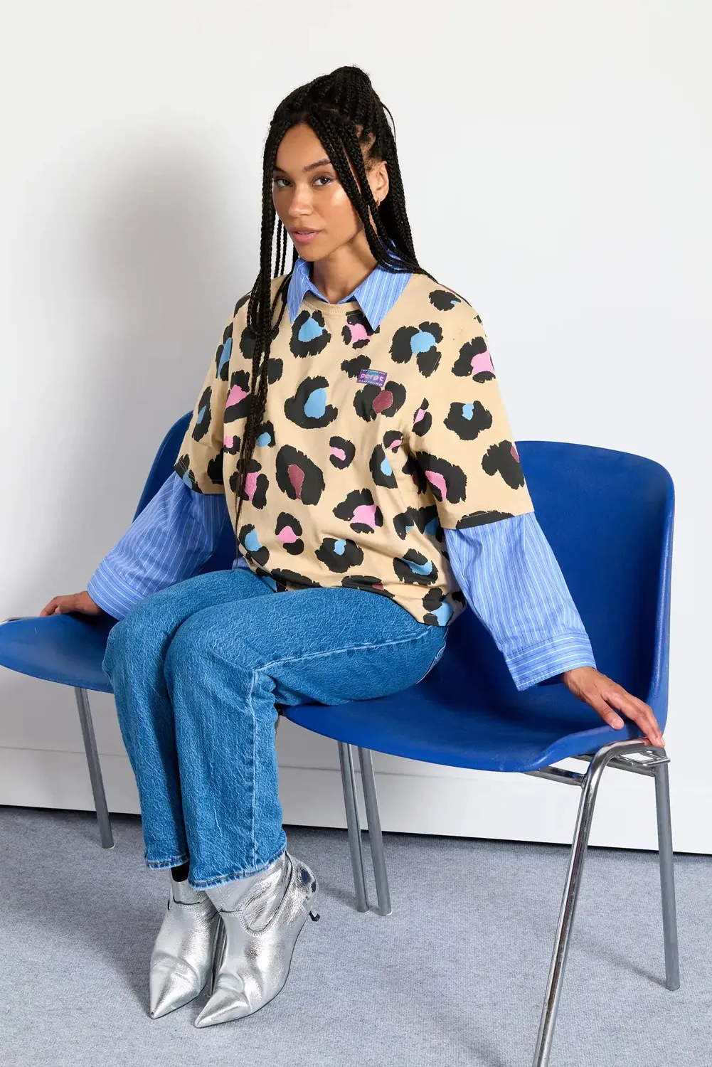 Perpète Sacha tee-shirt beige léopard coton bio