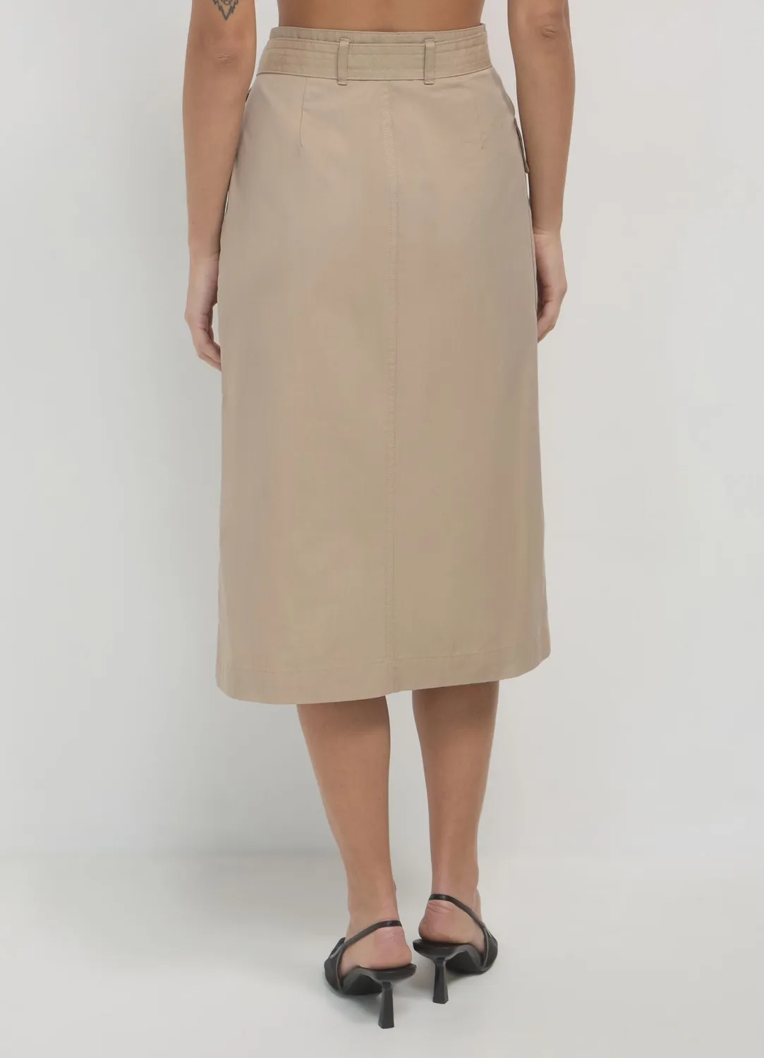 Calliope jupe panneau femme coton ceinture à nouer