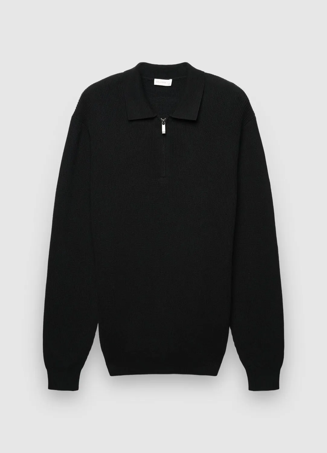 Calliope pull polo zippé côtelé homme