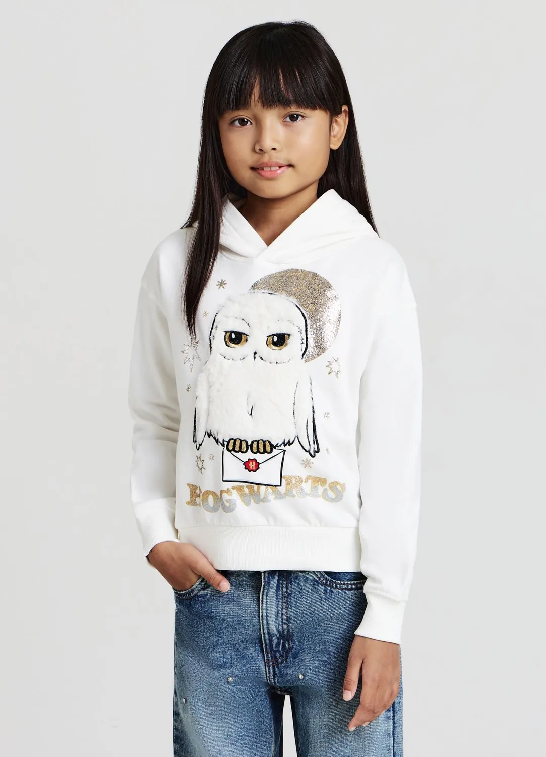 Calliope Harry Potter sweat fille capuche hibou