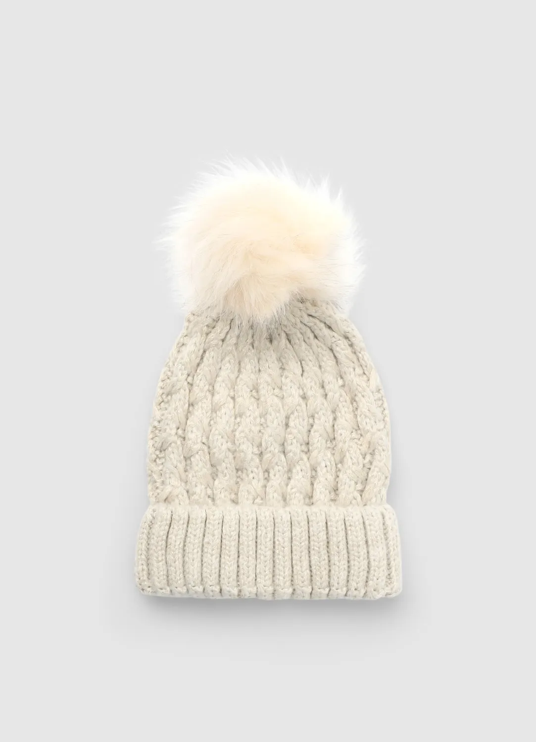 Calliope bonnet pompon femme maille tressée
