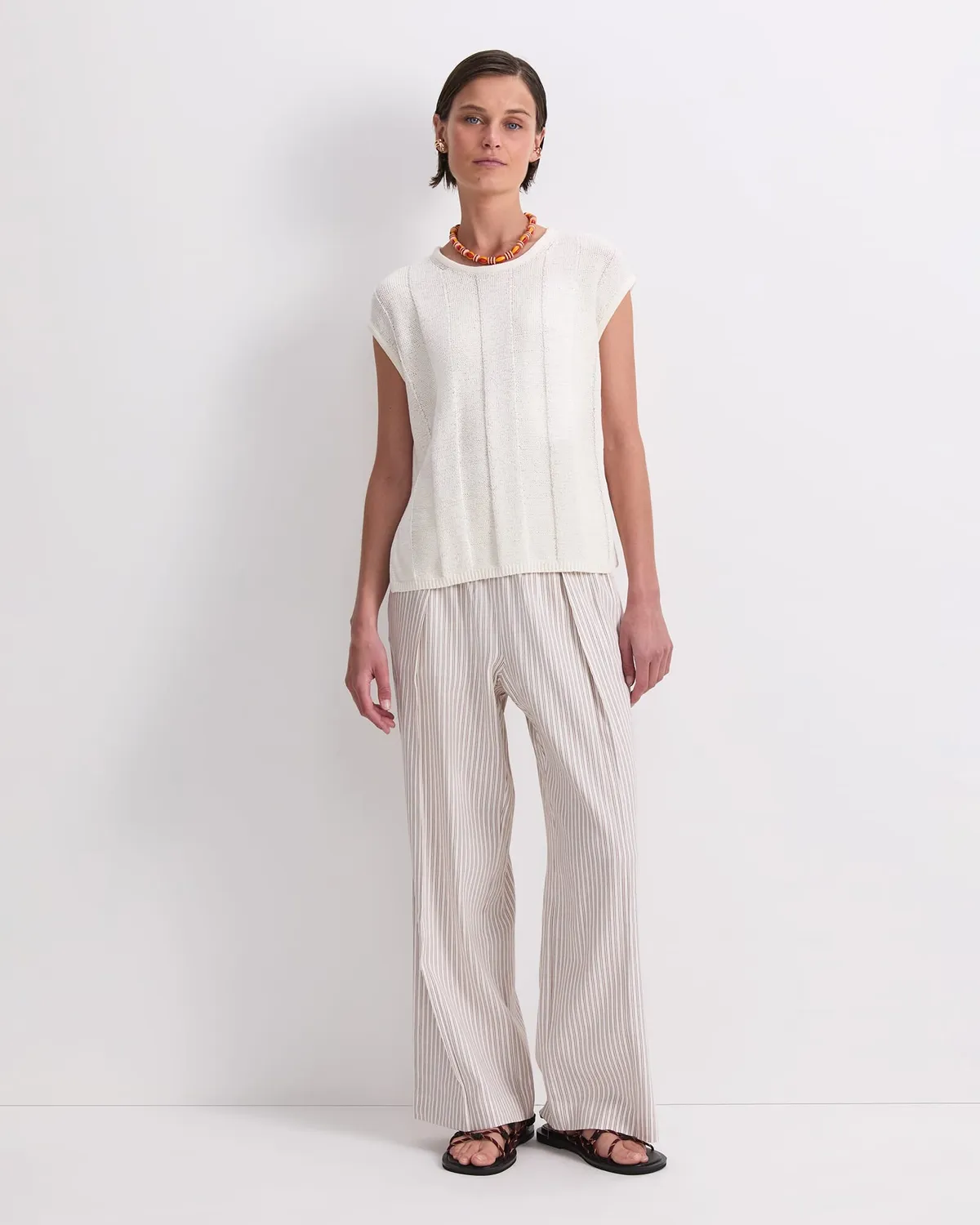 Sportscraft Josie pull coton fentes côtés relax
