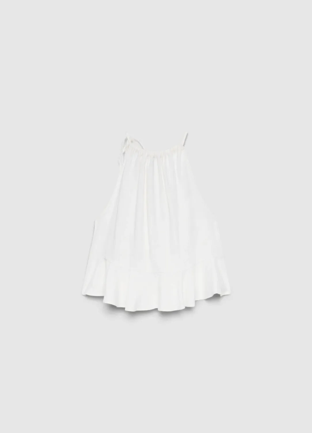 Calliope top femme col smocké à volant uni
