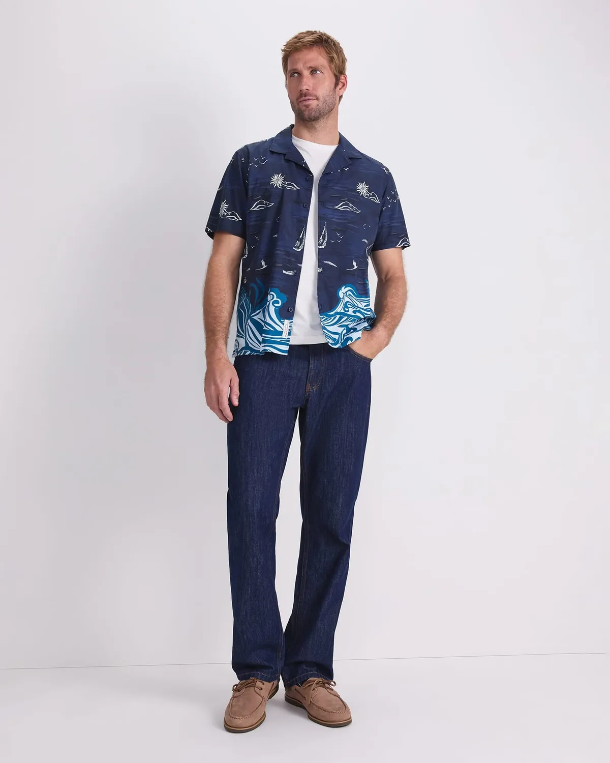 Sportscraft Neilson chemise imprimée coton col camp