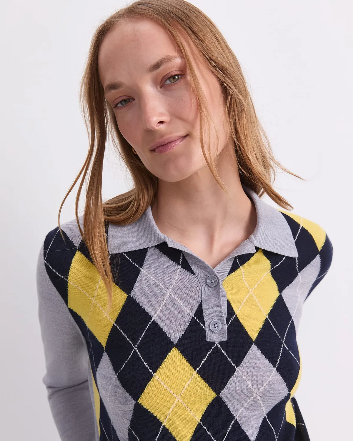 Sportscraft Francis Polo mérinos argyle femme