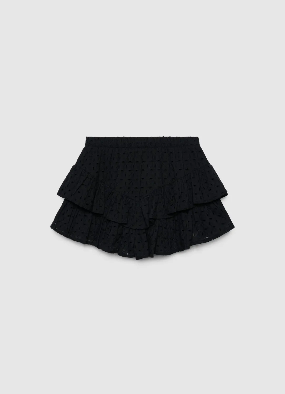 Calliope jupe-culotte broderie anglaise volants blanche