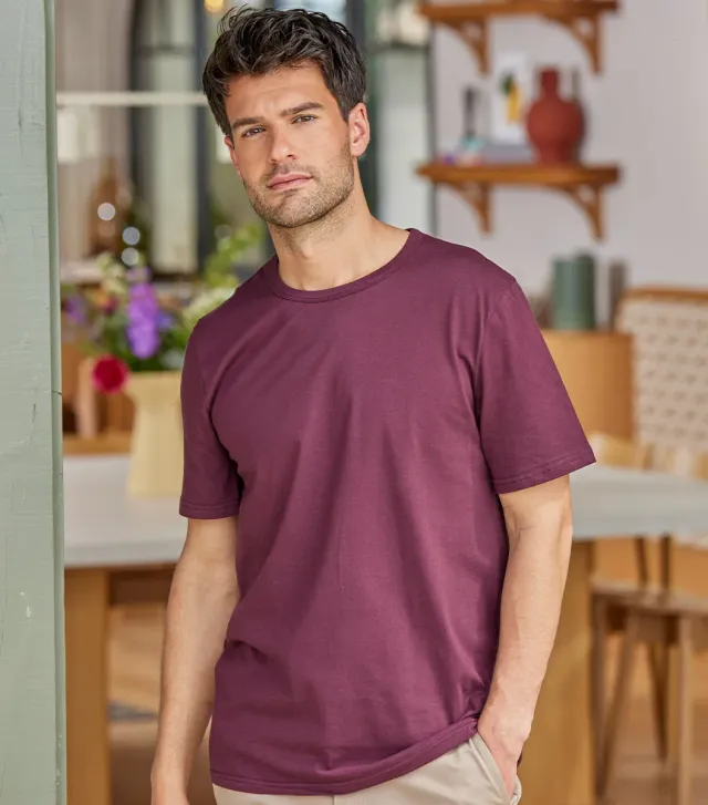 Cocorico Intemporel t-shirt homme bordeaux coton